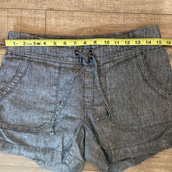 Athleta Flint Gray 100% Linen Women’s Shorts size 6 (P28) - Picture 4 of 8